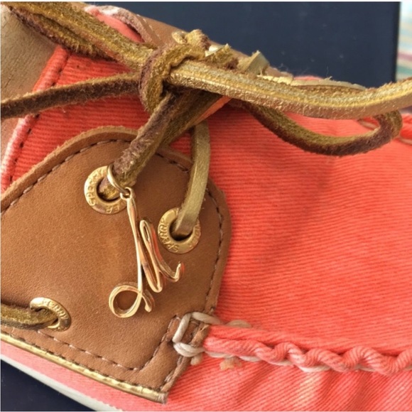 Sperry x Milly of New York Limited Edition Top-Sider in Orange Coral EUC - Picture 6 of 9